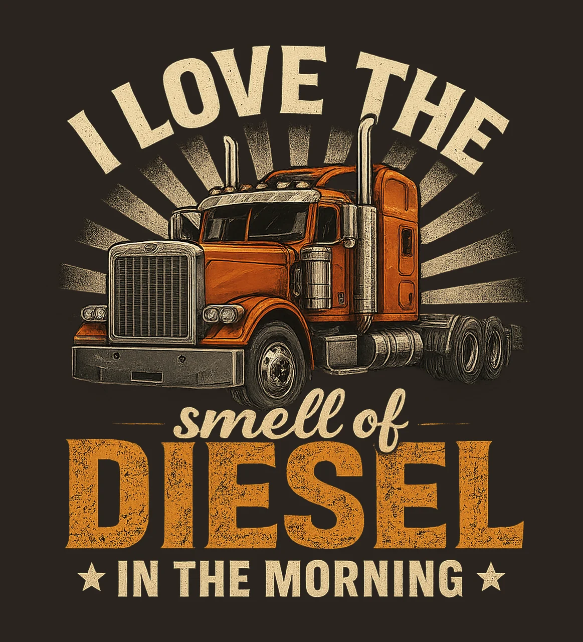 Love The Smell Of Diesel Funny Trucker Sublimation Truck contrast preview thumbnail
