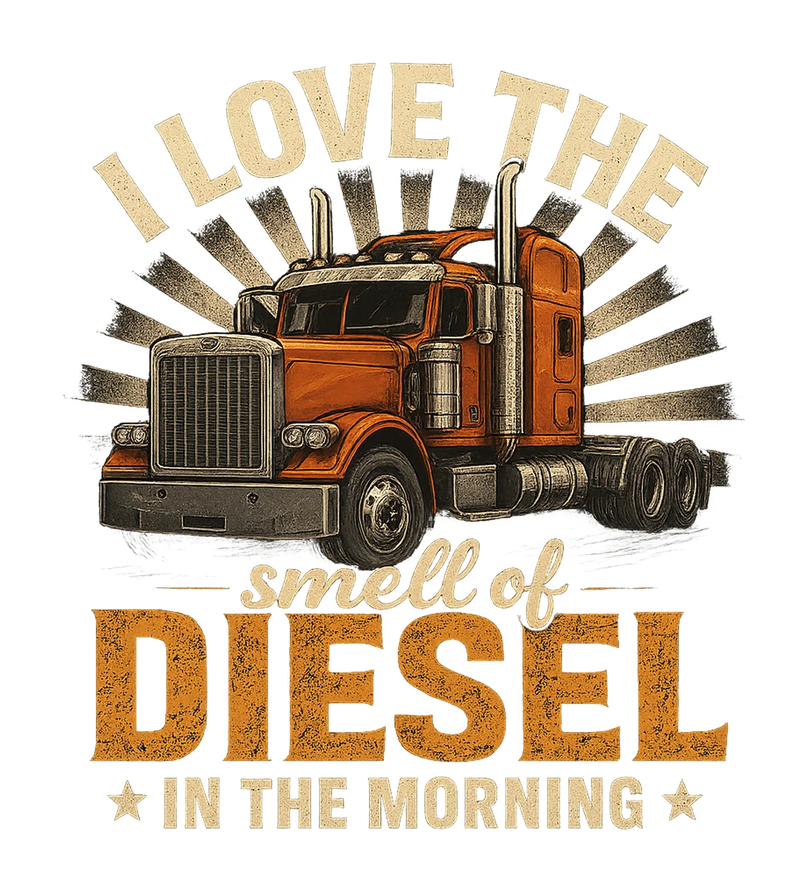 Love The Smell Of Diesel Funny Trucker Sublimation Truck