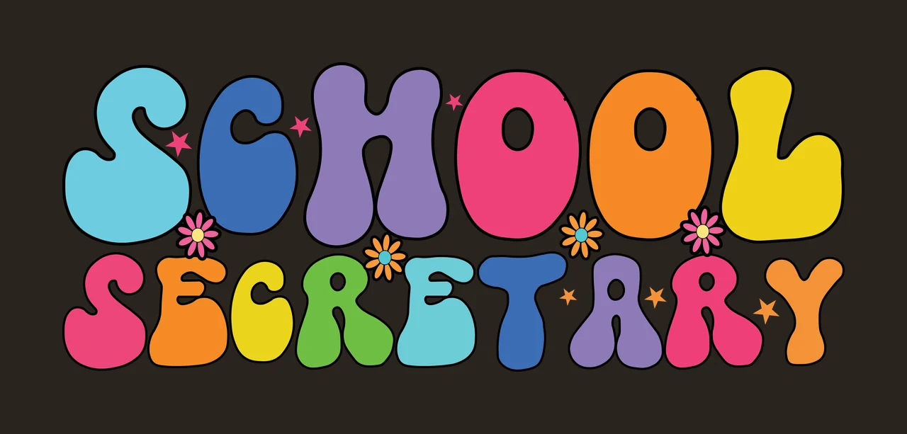School Secretary Bubble Letter Typography Displaying letters contrast preview thumbnail