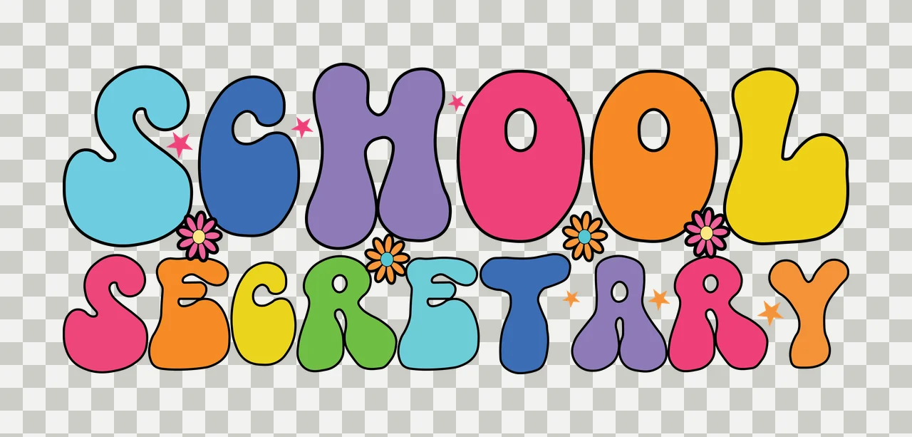 School Secretary Bubble Letter Typography Displaying letters transparency and detail preview thumbnail