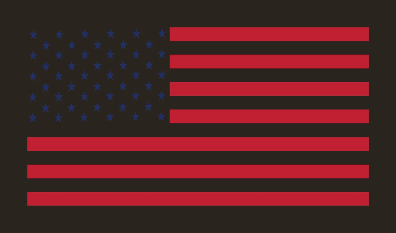Flag Minimalist Black Silhouette Of The American Design stars contrast preview thumbnail