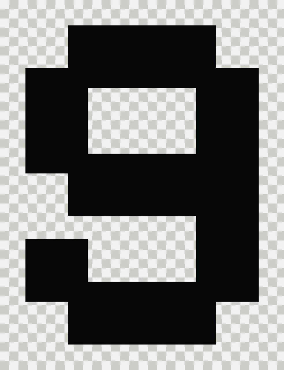 Can Glass Wrap 9 Numeral Standing With Pixels transparency and detail preview thumbnail