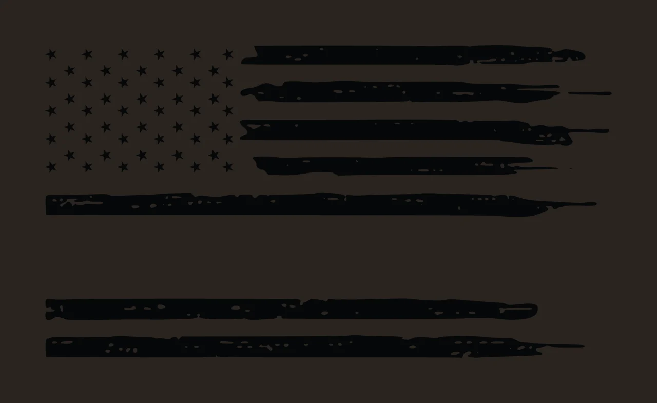 Flag Horizontal Graphic With Stars And Multiple Distressed stripes contrast preview thumbnail