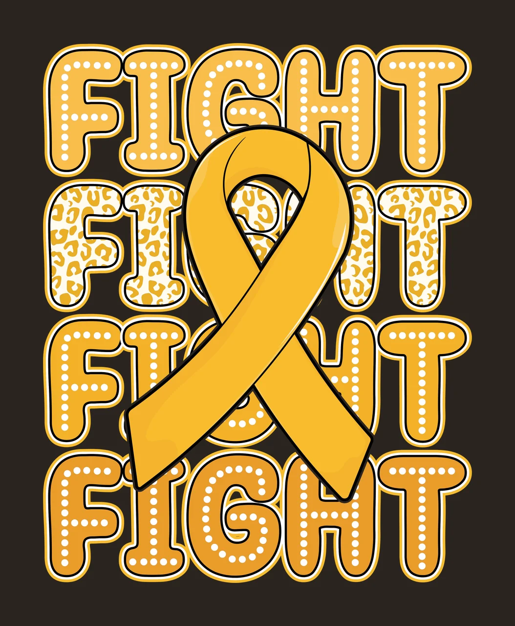 Fight Text With Central Ribbon display bold black white empty contrast preview thumbnail