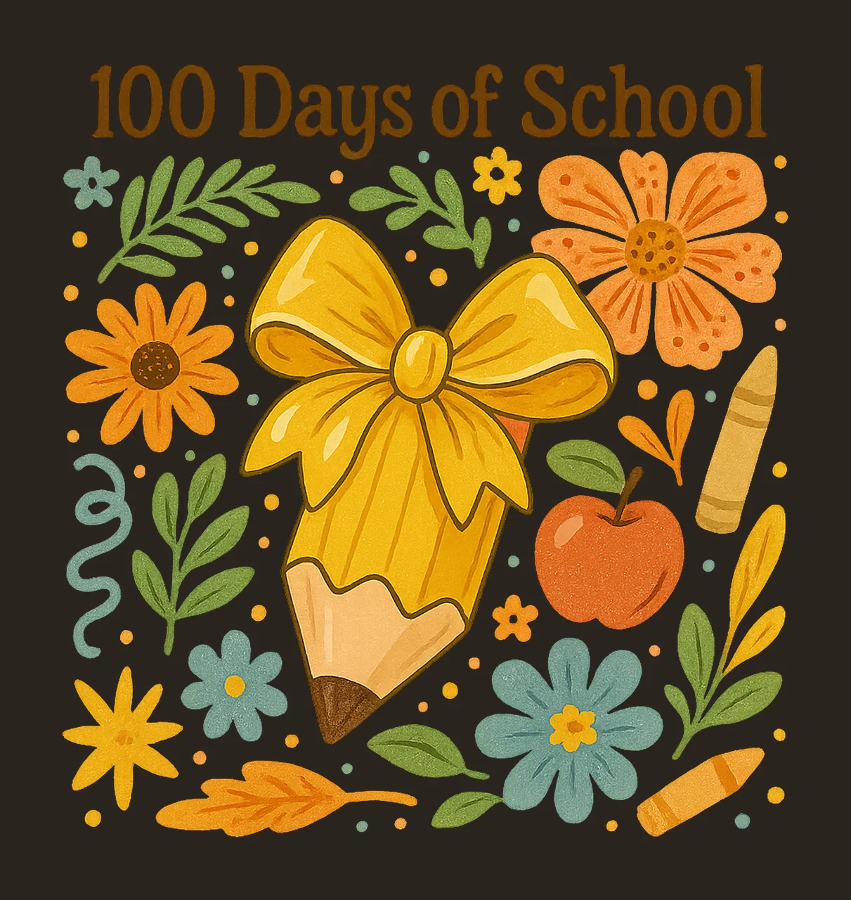 100 Days of School Coquette Boho Teacher Design 100 Days contrast preview thumbnail