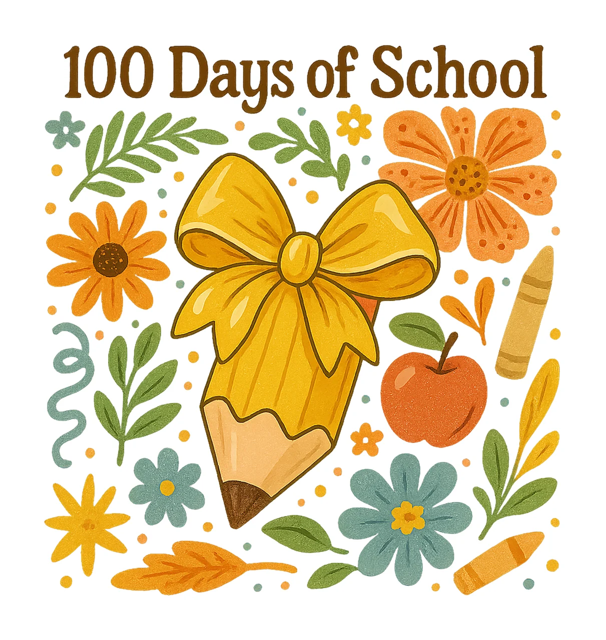100 Days of School Coquette Boho Teacher Design 100 Days