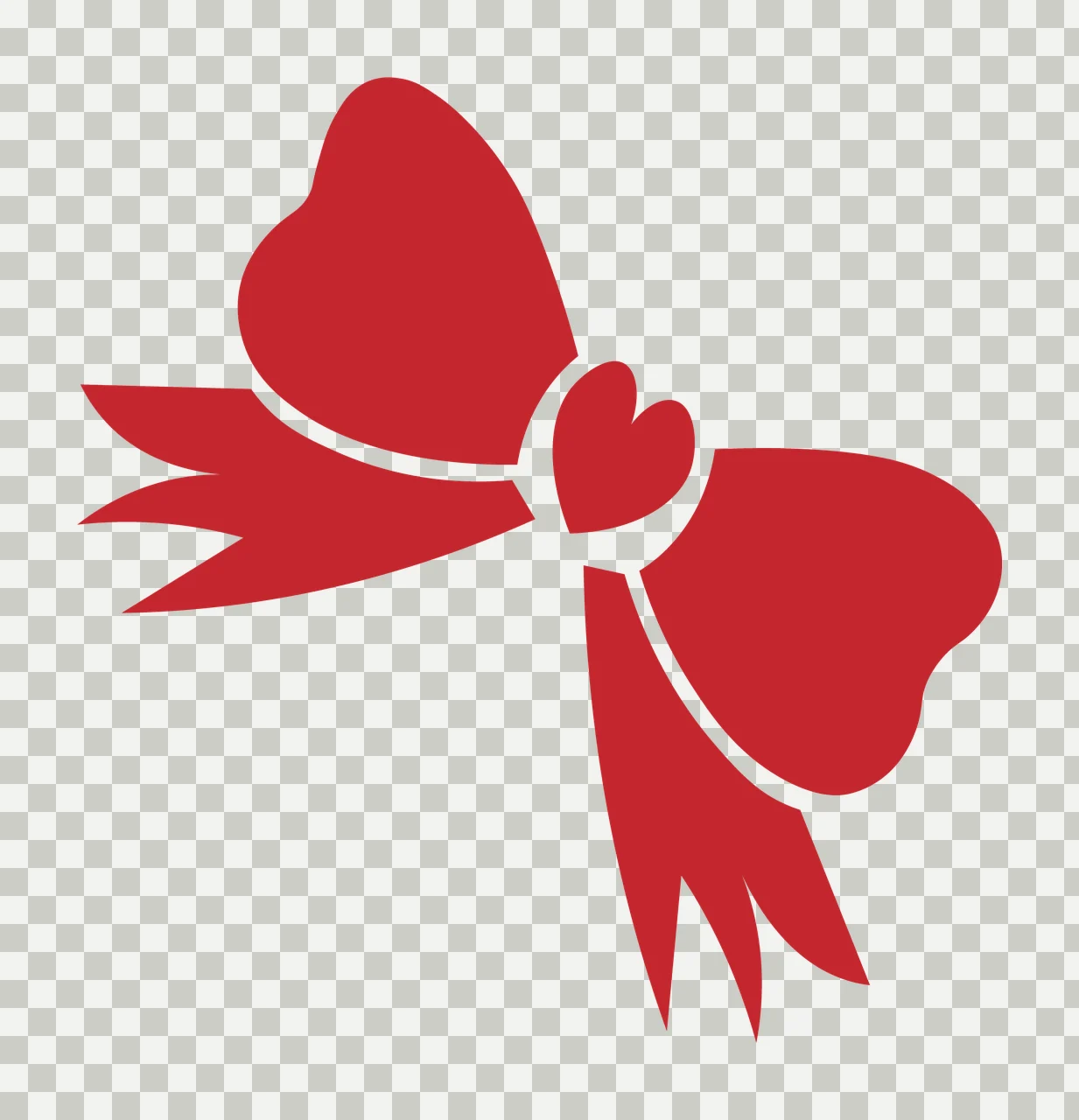Can Glass Wrap Red Ribbon Bow With Heart transparency and detail preview thumbnail