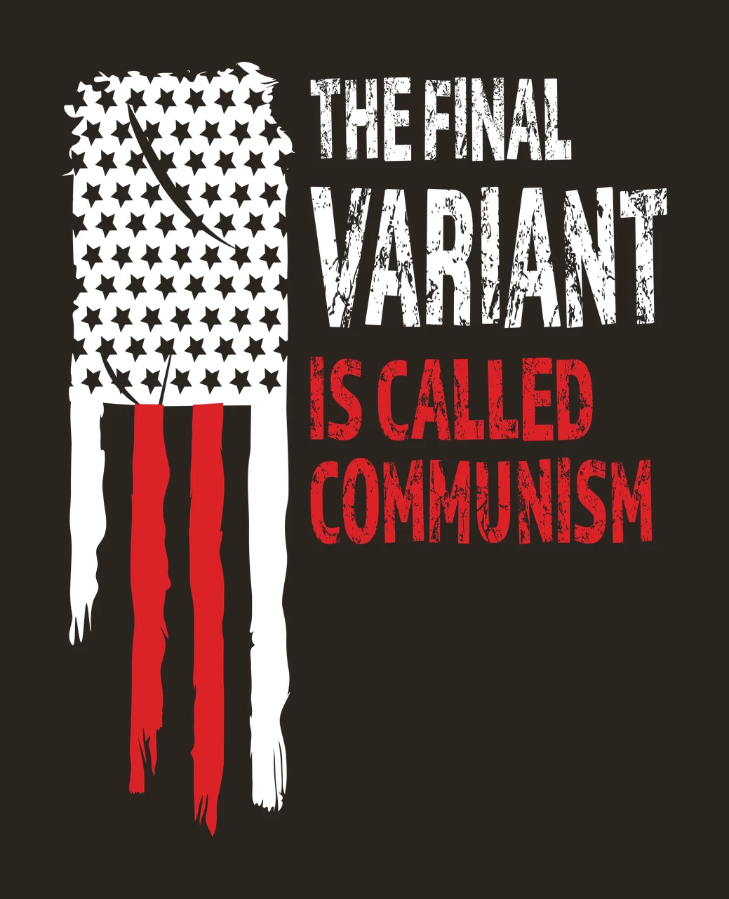 IS CALLED COMMUNISM Typography Design with two red vertical torn stripes and text 'IS CALLED COMMUNISM' in white contrast preview thumbnail