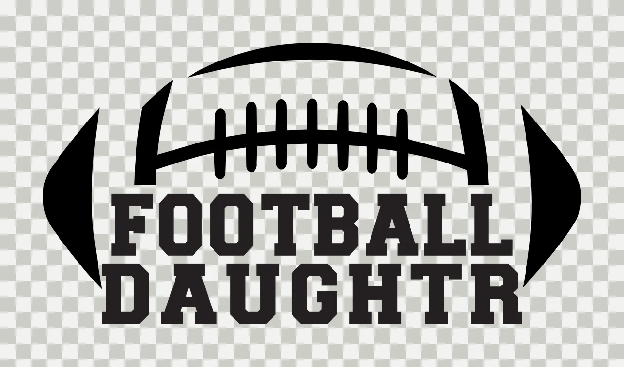 Football American Design With Thick Black Lettered Text Displaying transparency and detail preview thumbnail