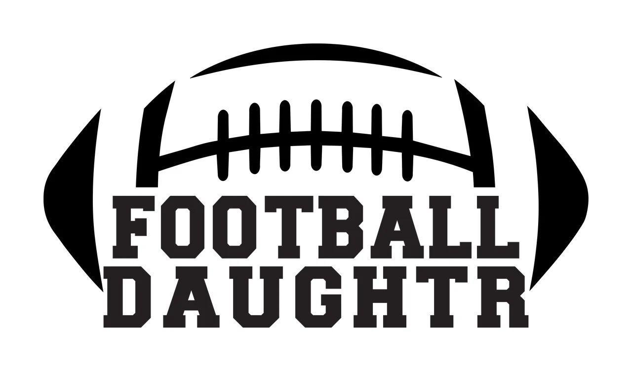 Football American Design With Thick Black Lettered Text Displaying