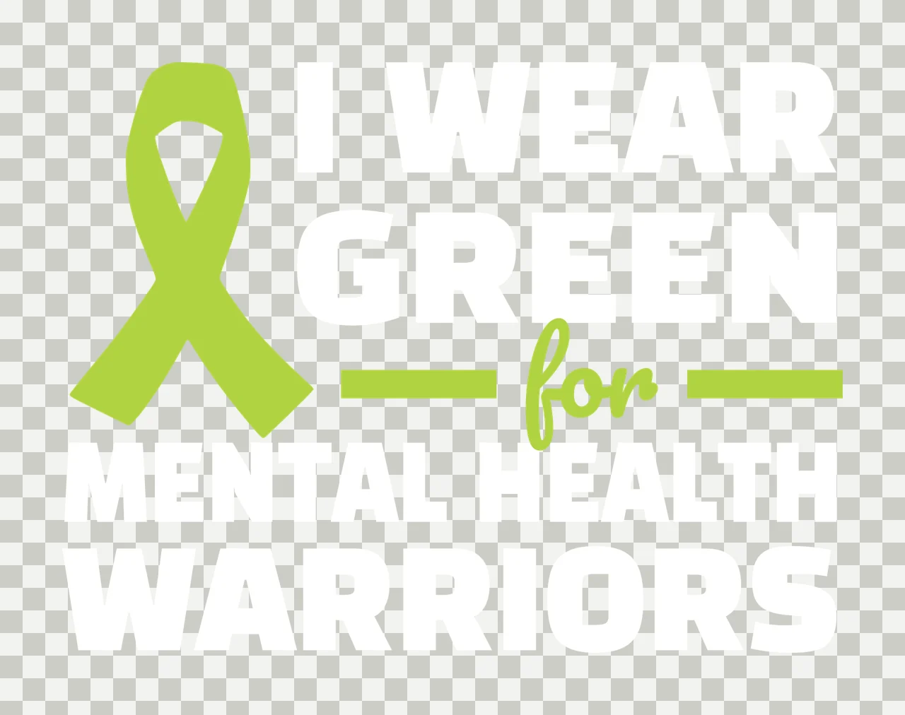 For Lime Green Ribbon Awareness transparency and detail preview thumbnail