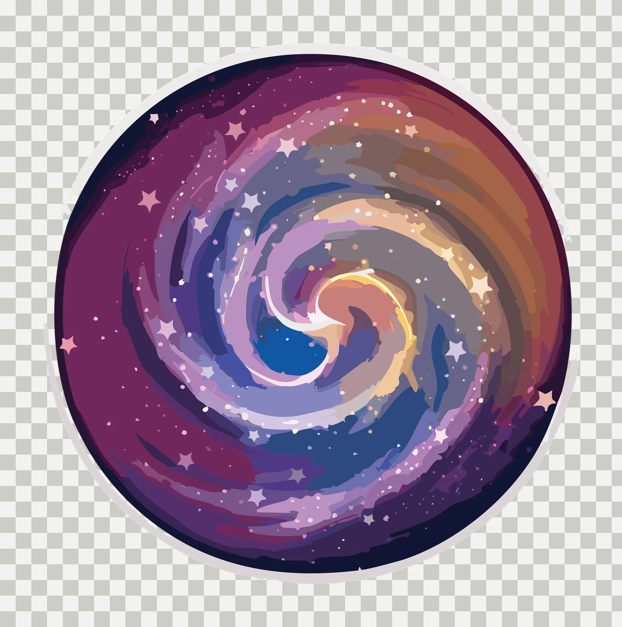 Swirling Star Circular Black Shape circle line drawing swirl transparency and detail preview thumbnail