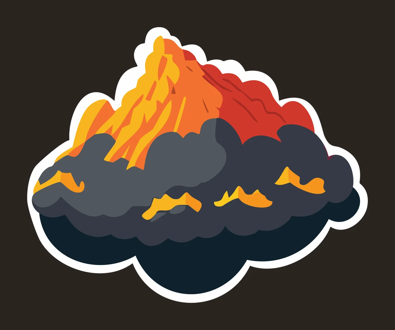 Black Silhouette Of A Cloud floating shape plain weather contrast preview thumbnail