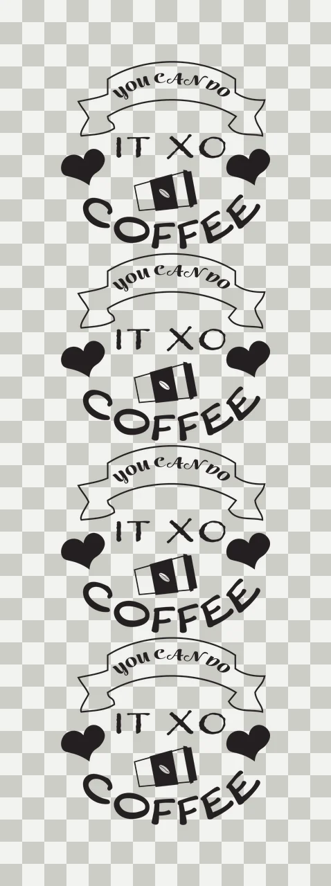 Coffee Graphic Elements cup banner heart black white drink transparency and detail preview thumbnail