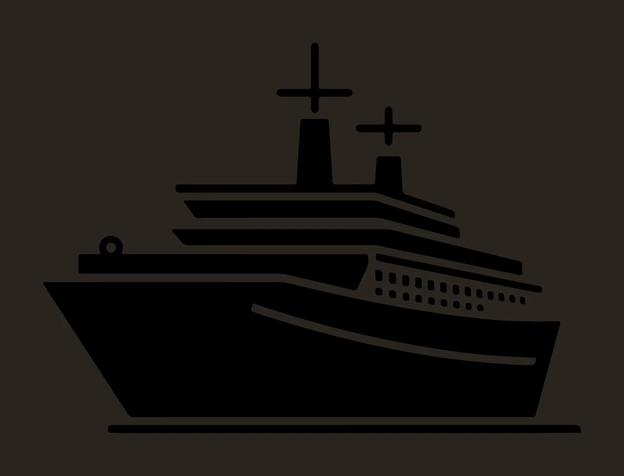 Ship Black Silhouette Of A Passenger water line white boat contrast preview thumbnail