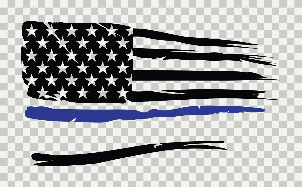 Flag Distressed American Silhouette Graphic waving stars stripes transparency and detail preview thumbnail