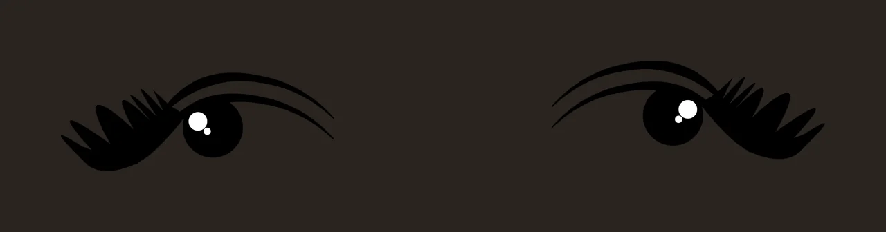Minimalist Black Stylized Eyes With Long Lashes eyelashes pupils contrast preview thumbnail