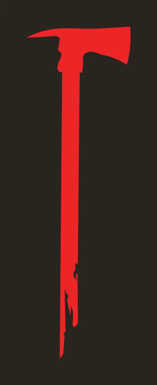 Torn Handle Fire Axe Silhouette Isolated head broken black contrast preview thumbnail