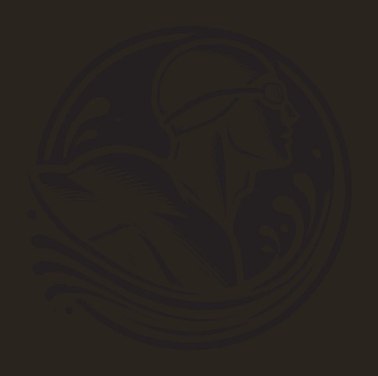 Swimming Athlete In Circle Frame swimmer cap goggles water contrast preview thumbnail