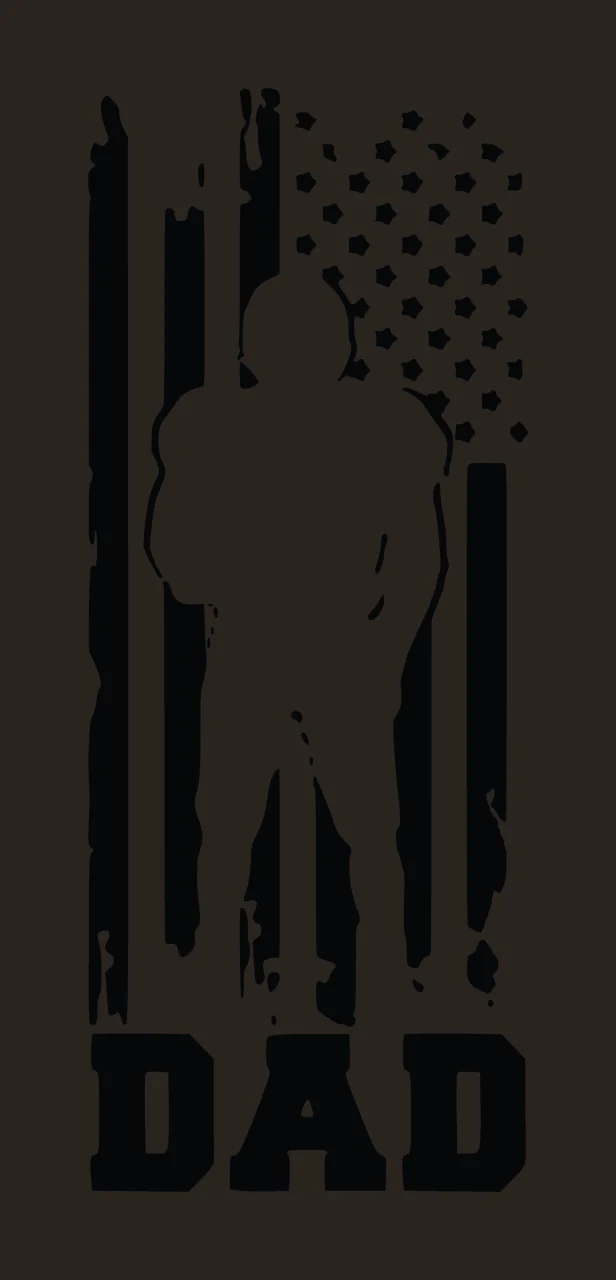 Football Dad American Flag Player Silhouette standing stencil contrast preview thumbnail