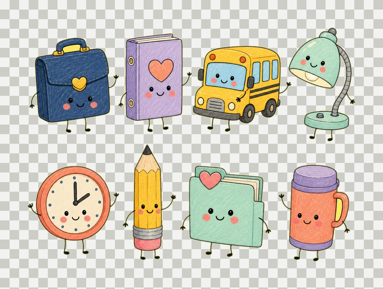 Principal School Employee Doodle Characters Cute Variation A transparency and detail preview thumbnail