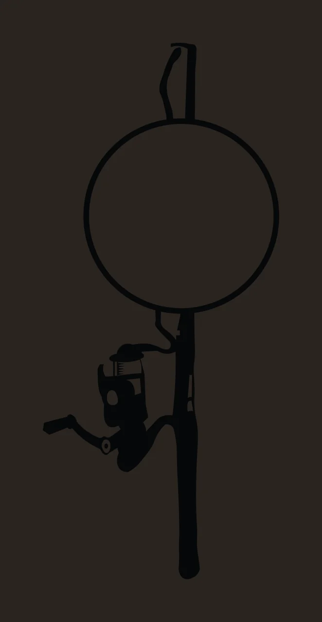 Can Glass Wrap Fishing Rod And Reel Silhouette contrast preview thumbnail