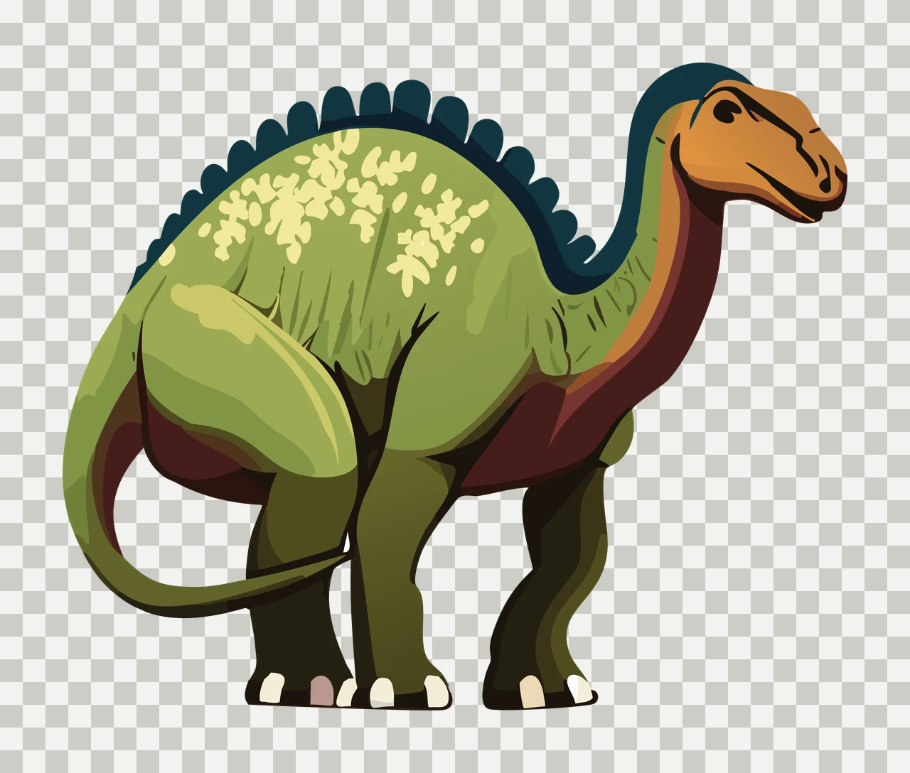 Dinosaur Black Silhouette Of A Standing animal prehistoric transparency and detail preview thumbnail