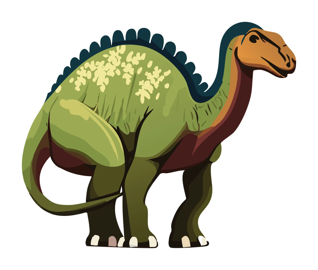 Dinosaur Black Silhouette Of A Standing animal prehistoric