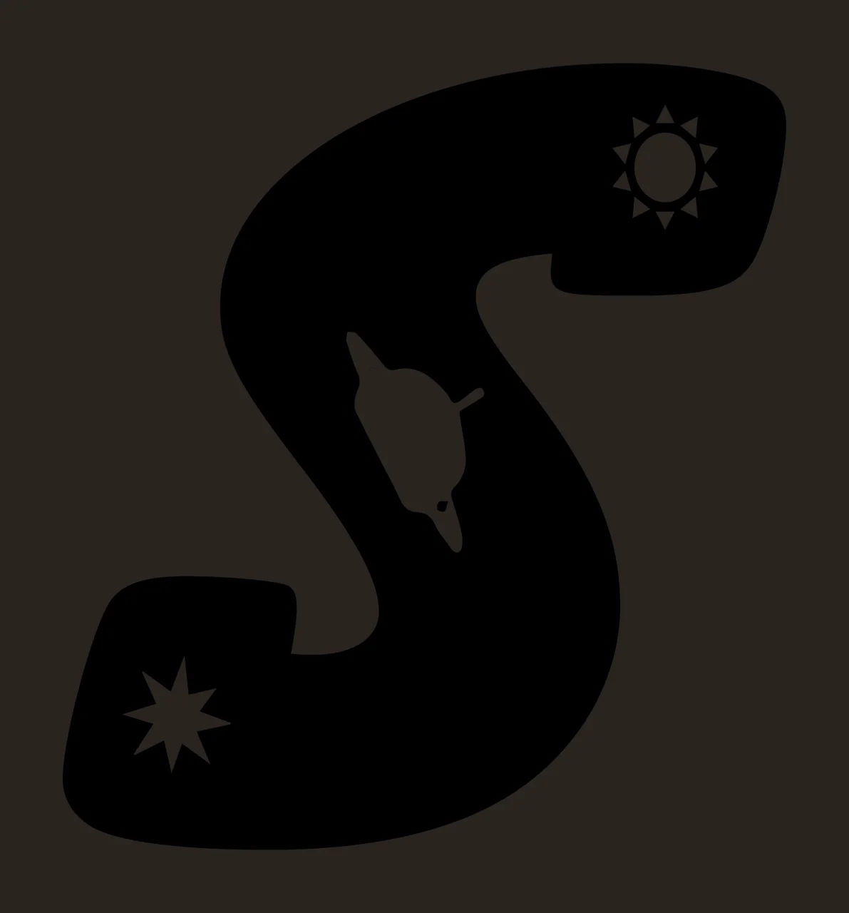 Space S Letter Decorated With Sun And Planet contrast preview thumbnail