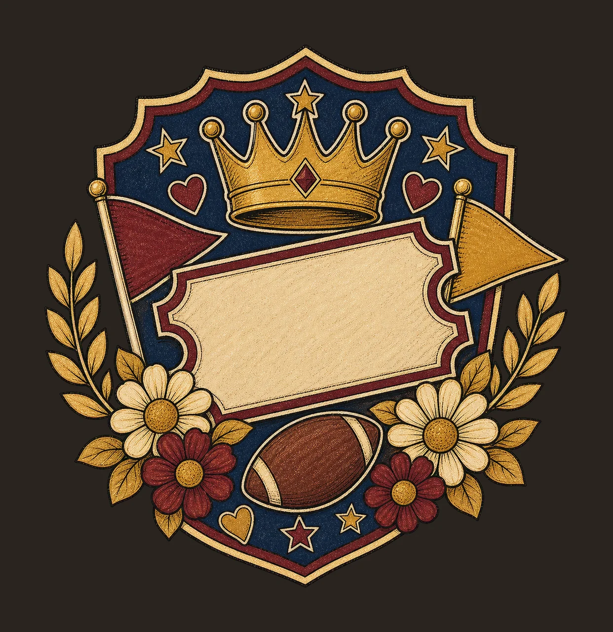 homecoming 03 retro varsity sublimation instant shirt design contrast preview thumbnail