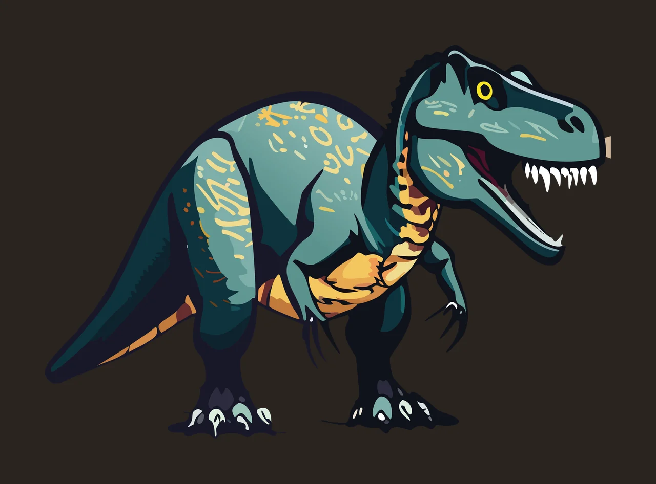 Dinosaur Black Silhouette Of Roaring Skeleton teeth claws animal contrast preview thumbnail