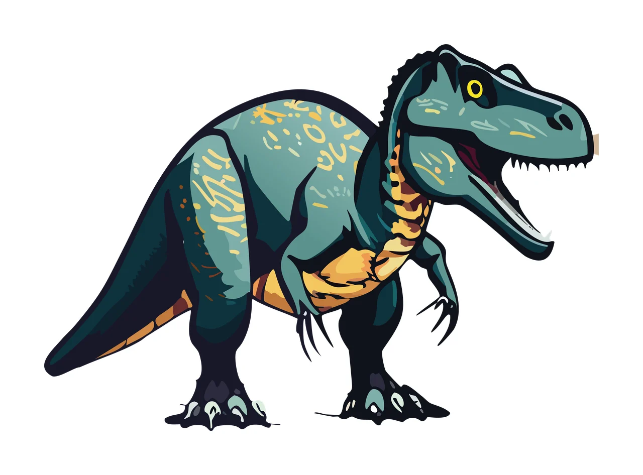 Dinosaur Black Silhouette Of Roaring Skeleton teeth claws animal