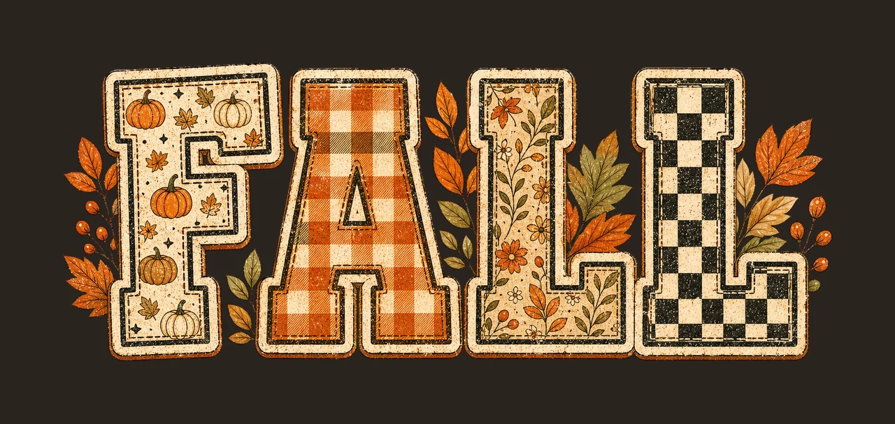 Fall Design Distressed Autumn varsity fall Variation B contrast preview thumbnail