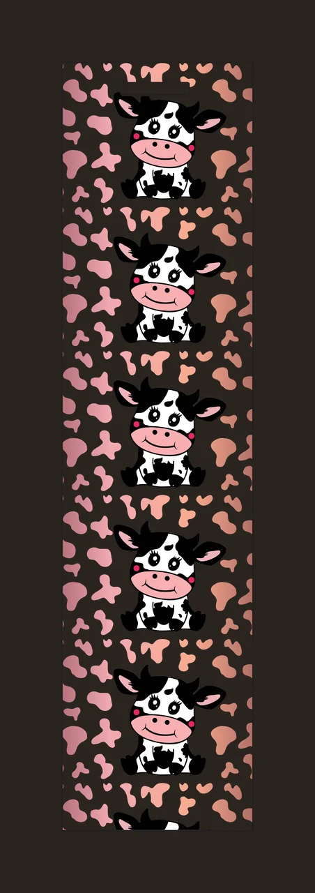 Cow Pattern Vertical Border Strip spots repeating black white contrast preview thumbnail