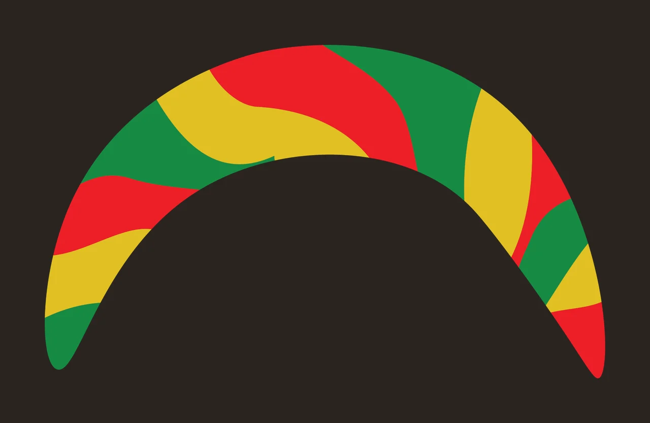 Black Curved Crescent Shape With Internal Abstract Lines curves contrast preview thumbnail