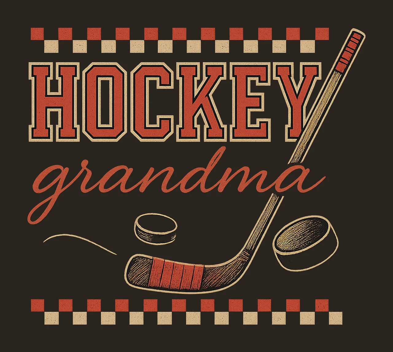 Hockey Grandma Proud Hockey Granny Design Sports Lover contrast preview thumbnail