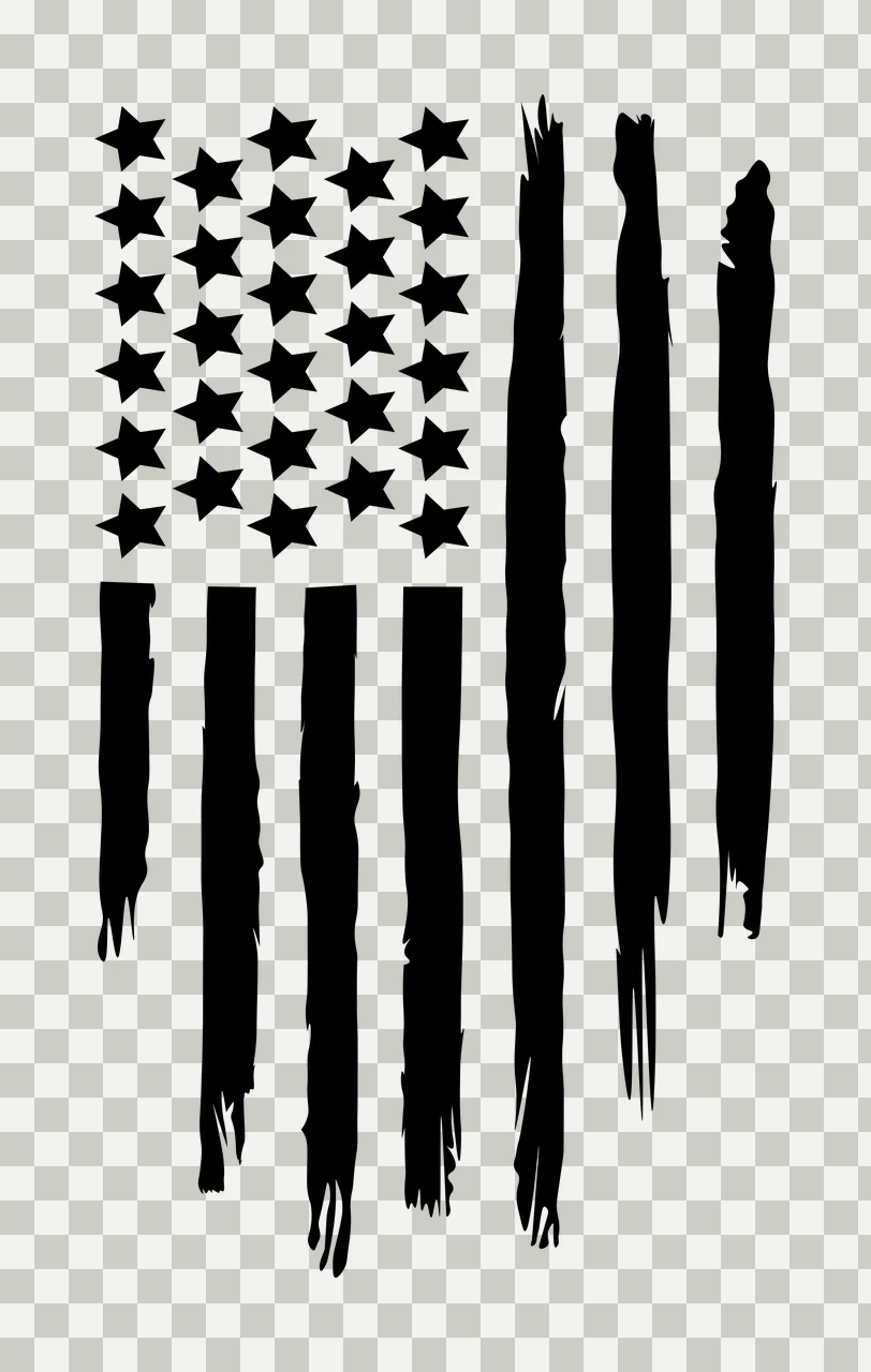 Black Flag Distressed American Graphic stars vertical stripes transparency and detail preview thumbnail