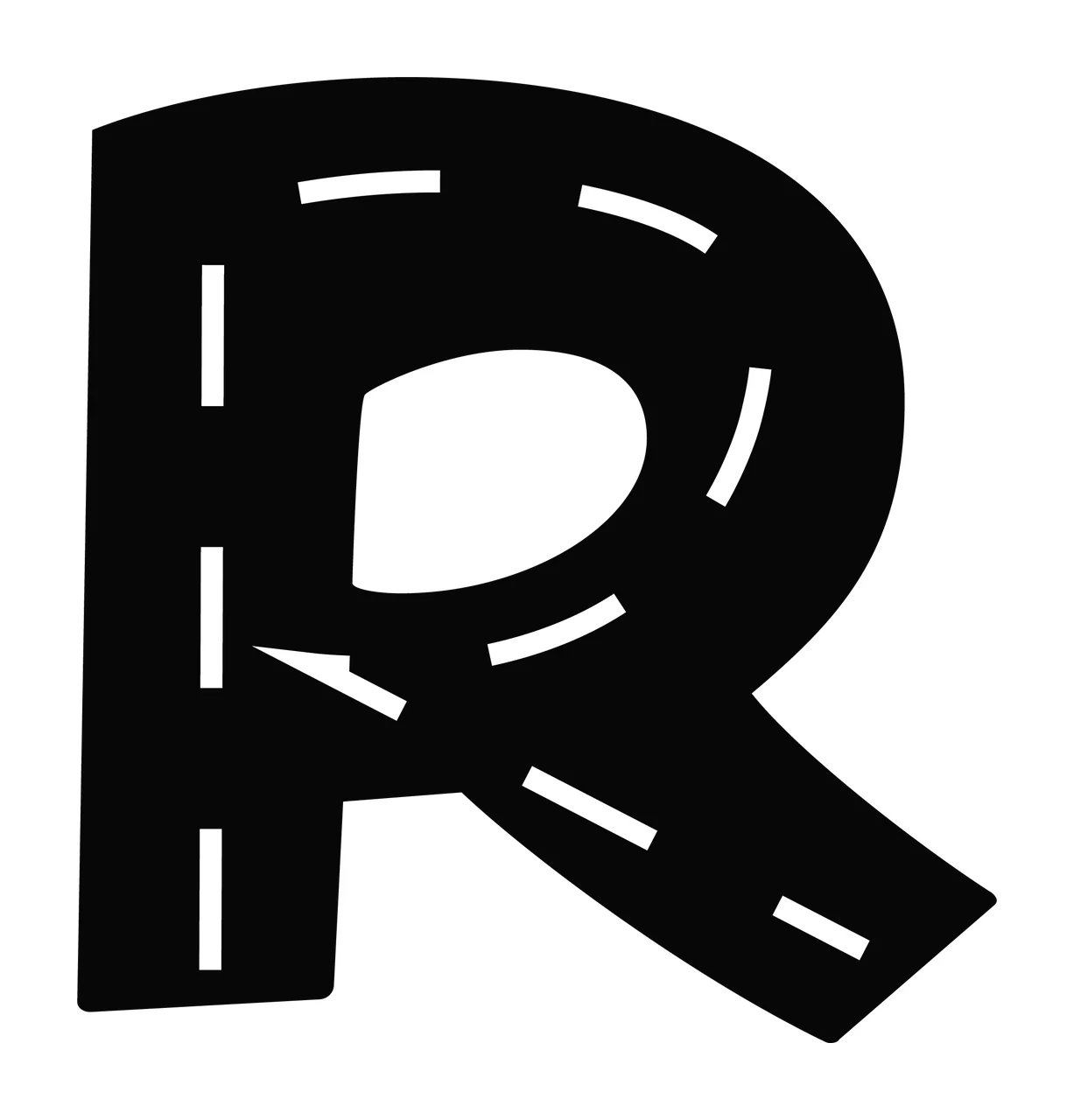 Can Glass Wrap Letter R Shaped As