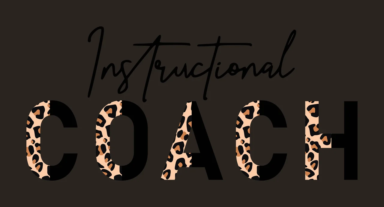 Instructional Coach Black Leopard Print Text Graphic white contrast preview thumbnail