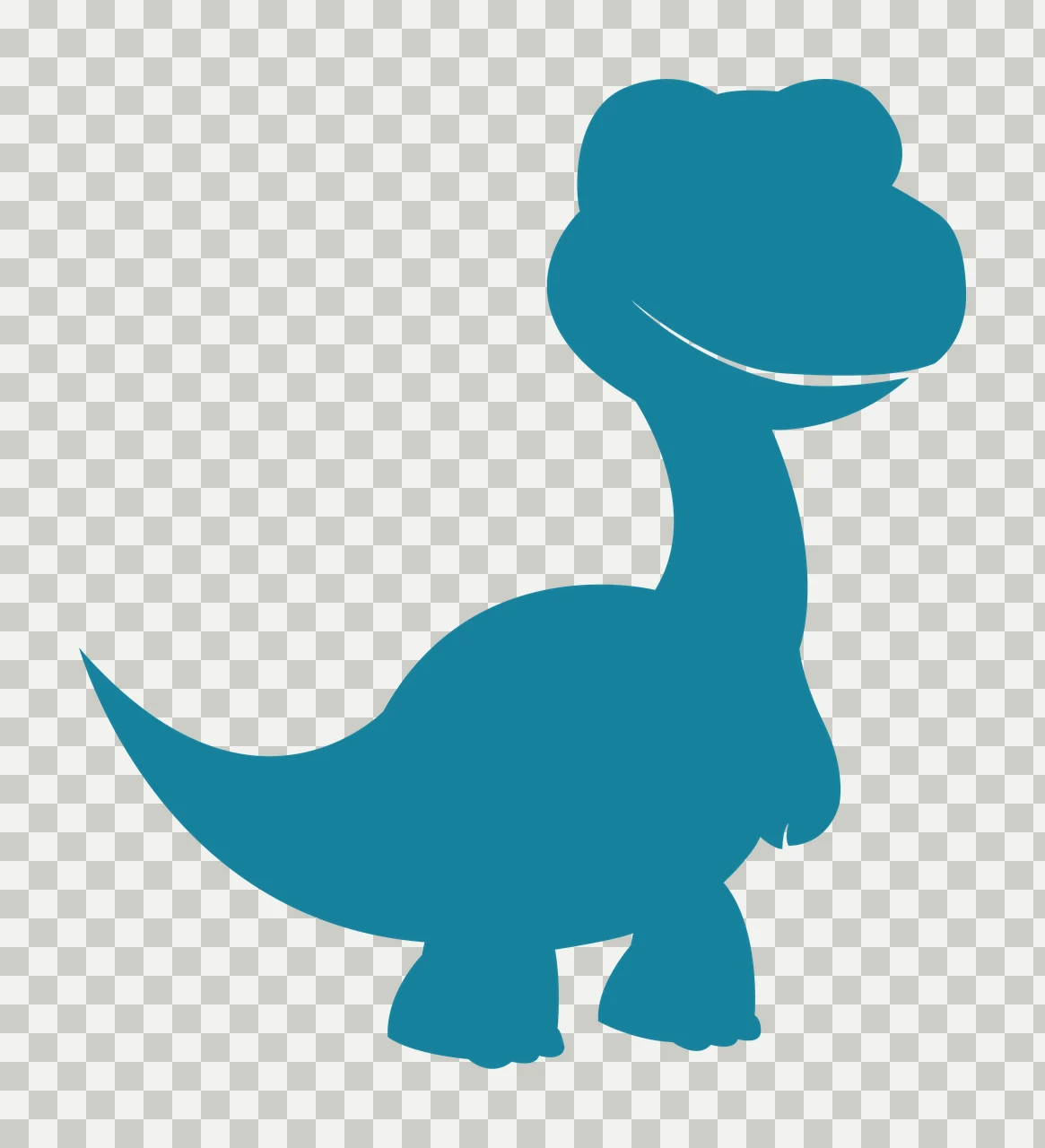 Dinosaur Standing With Cartoon And Prehistoric In Black transparency and detail preview thumbnail