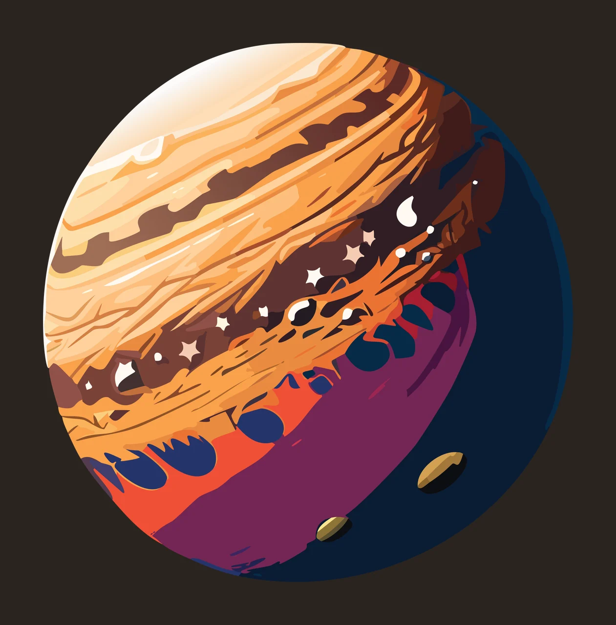 Abstract Geometric Orb With Layered Details Sphere Floating contrast preview thumbnail