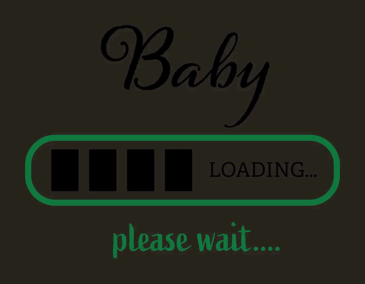 Baby Loading Progress Bar Four Blocks black white 1 5 F16 BIG contrast preview thumbnail
