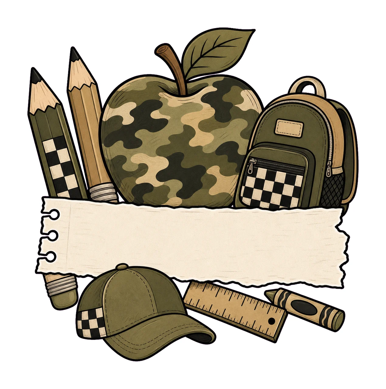 Separate Designs Girl Boy Floral Camo Variation B