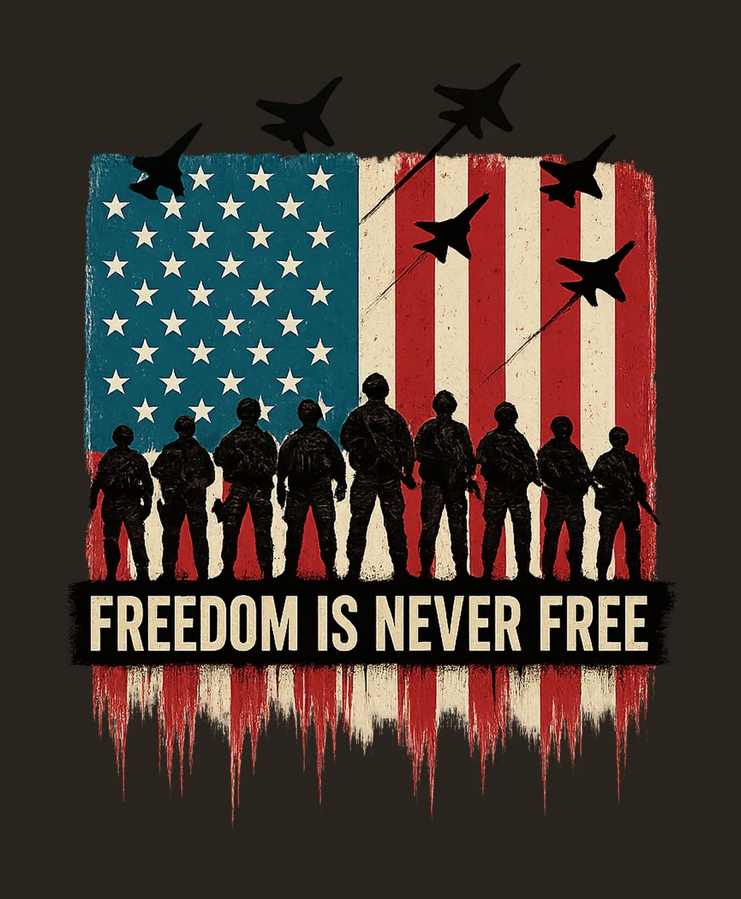 Freedom Is Priceless But Not Free Sublimation Design contrast preview thumbnail