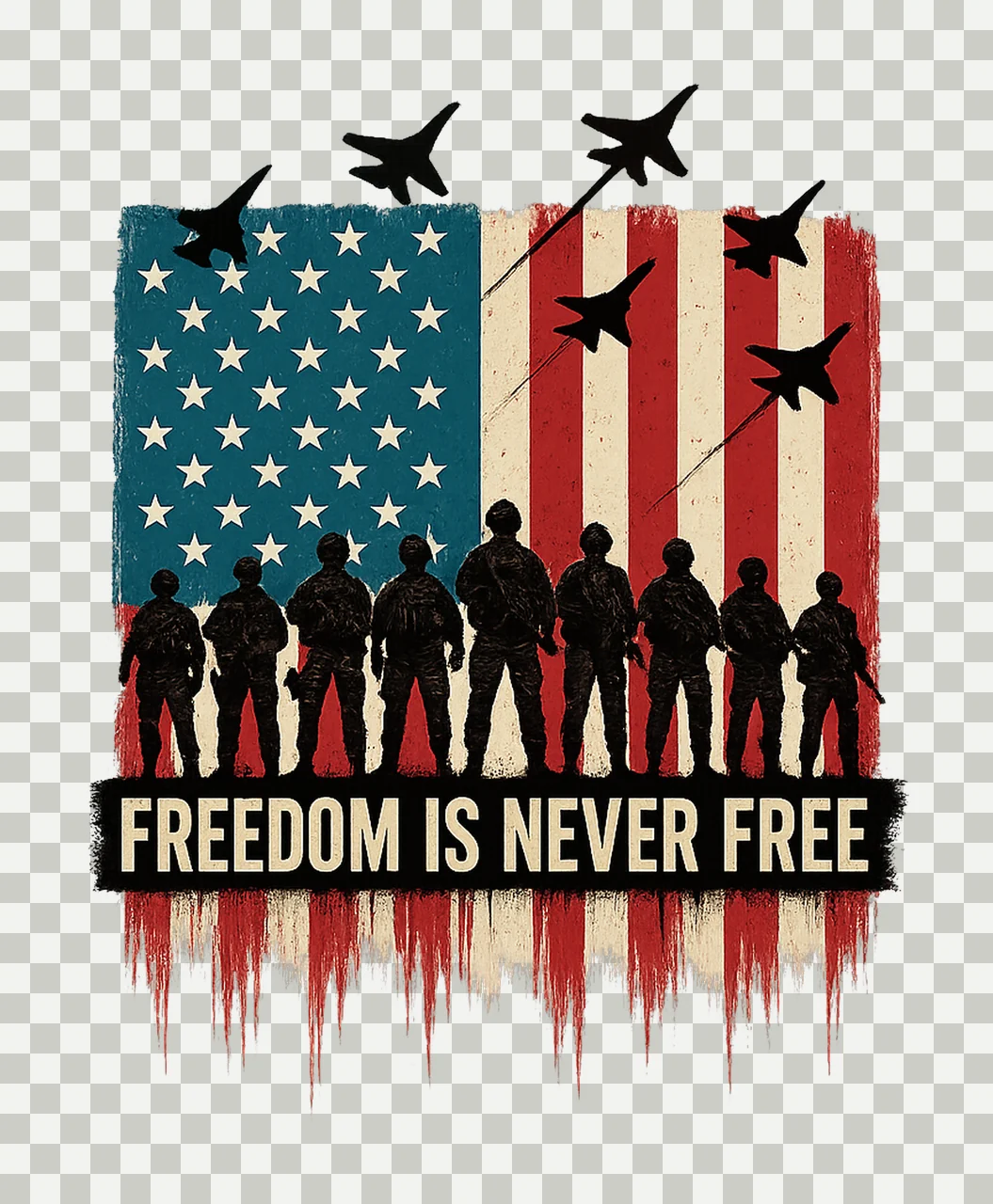 Freedom Is Priceless But Not Free Sublimation Design transparency and detail preview thumbnail