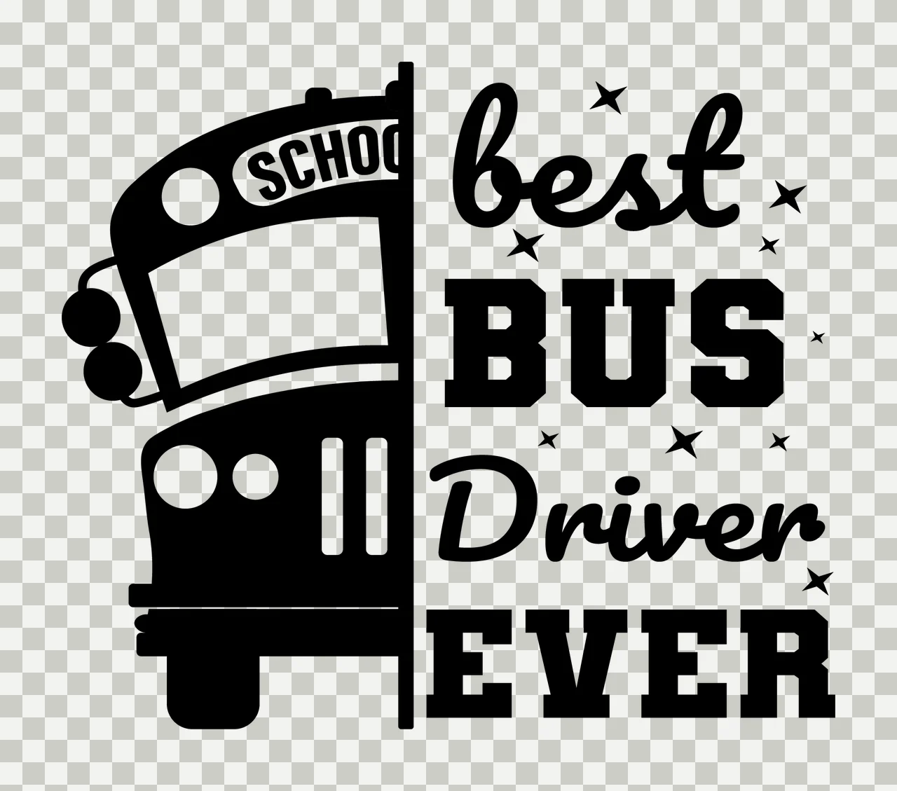 School With Lettering And Split View In Black transparency and detail preview thumbnail