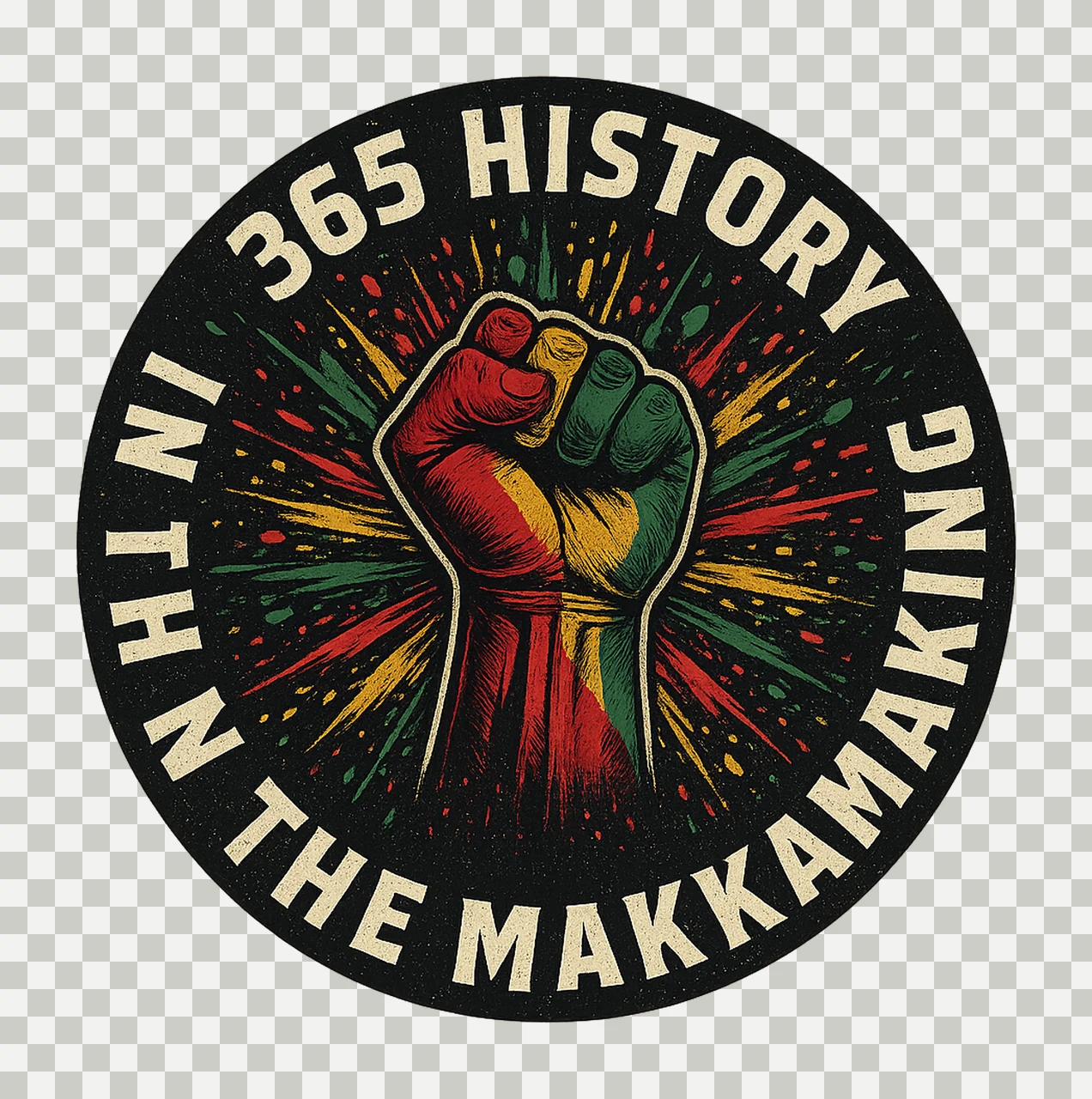 Black History Month Fist African Heritage Sublimation Design transparency and detail preview thumbnail