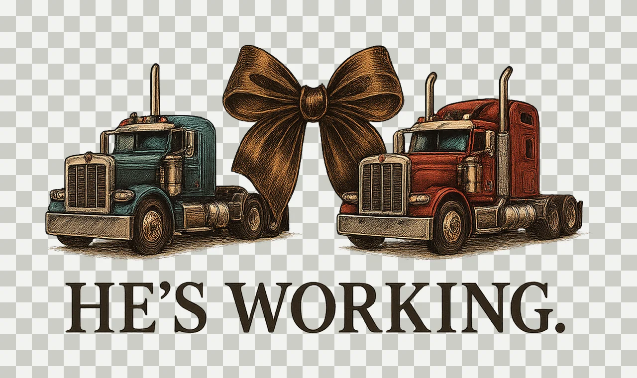 He Working Semi Driver Design Truck Driver Blue Collar Wife transparency and detail preview thumbnail