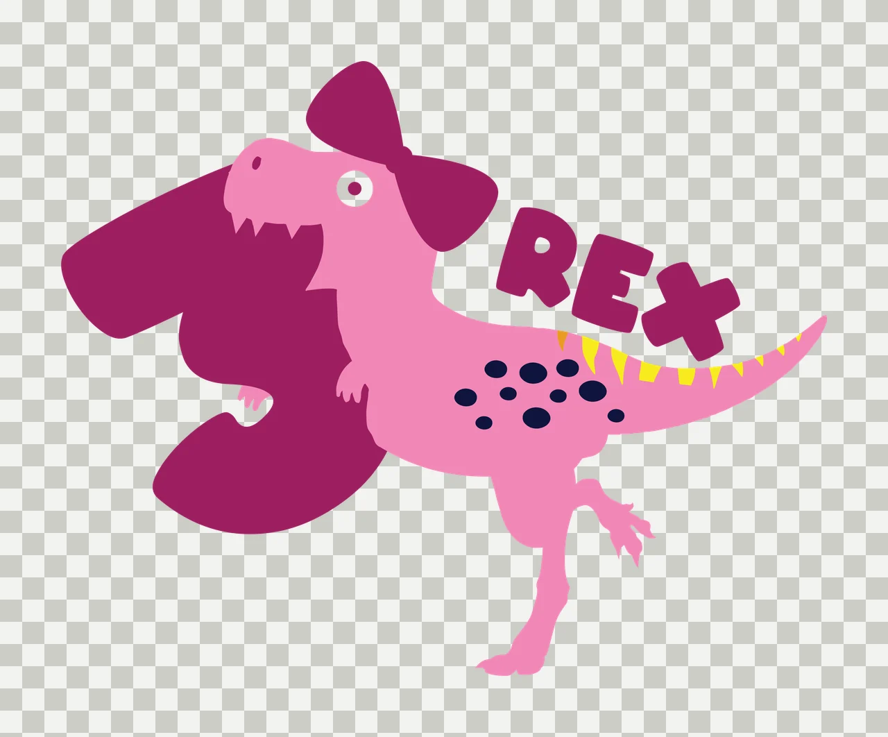 Dinosaur Rex Text Silhouette With Shape walking eye black white transparency and detail preview thumbnail