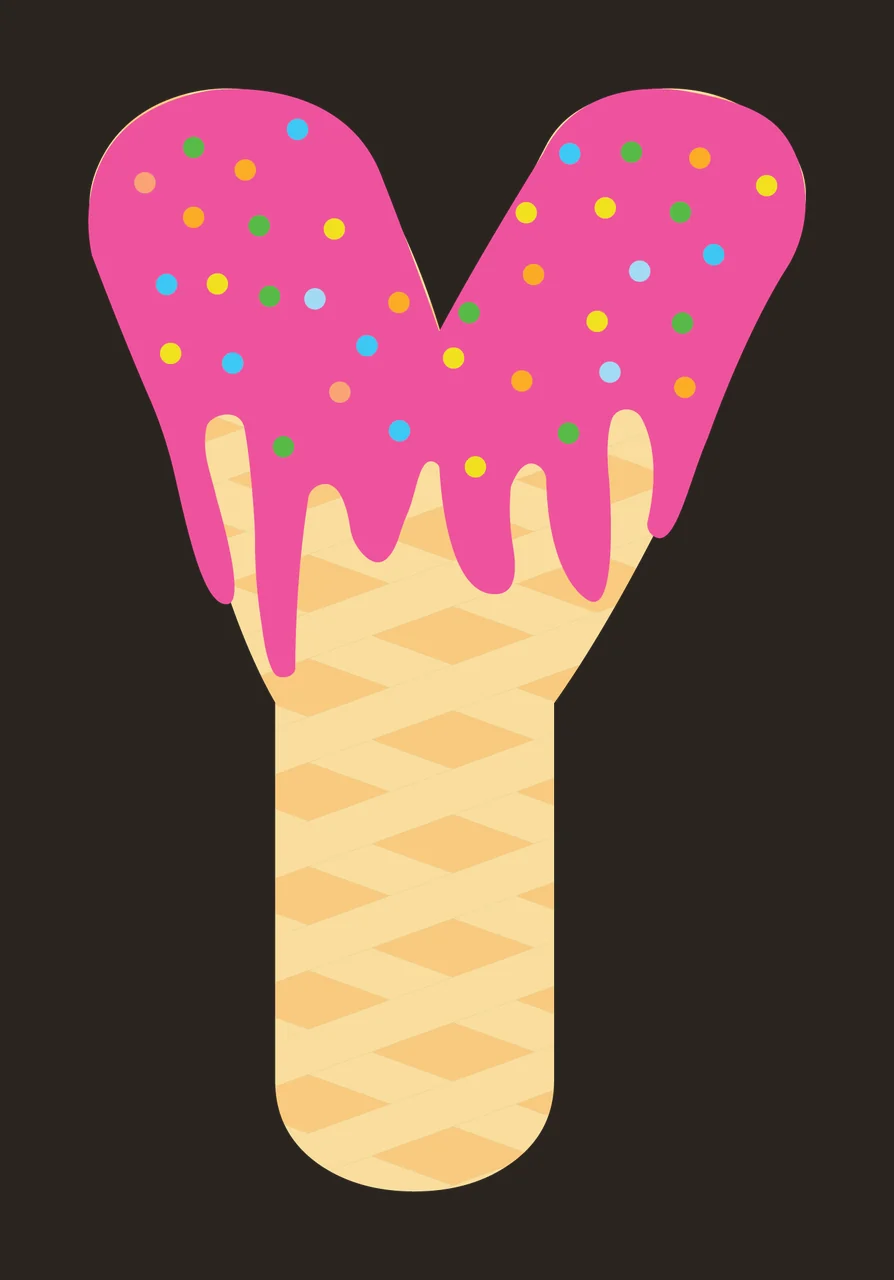 Ice Cream Font Character 16 scalable logo design icon contrast preview thumbnail